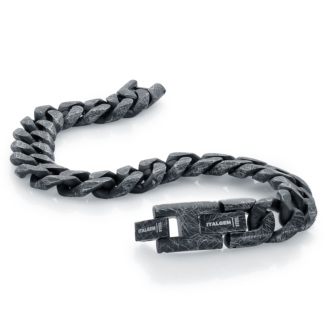 Italgem Steel Special Finish Cuban Bracelet 11mm — SMB213
