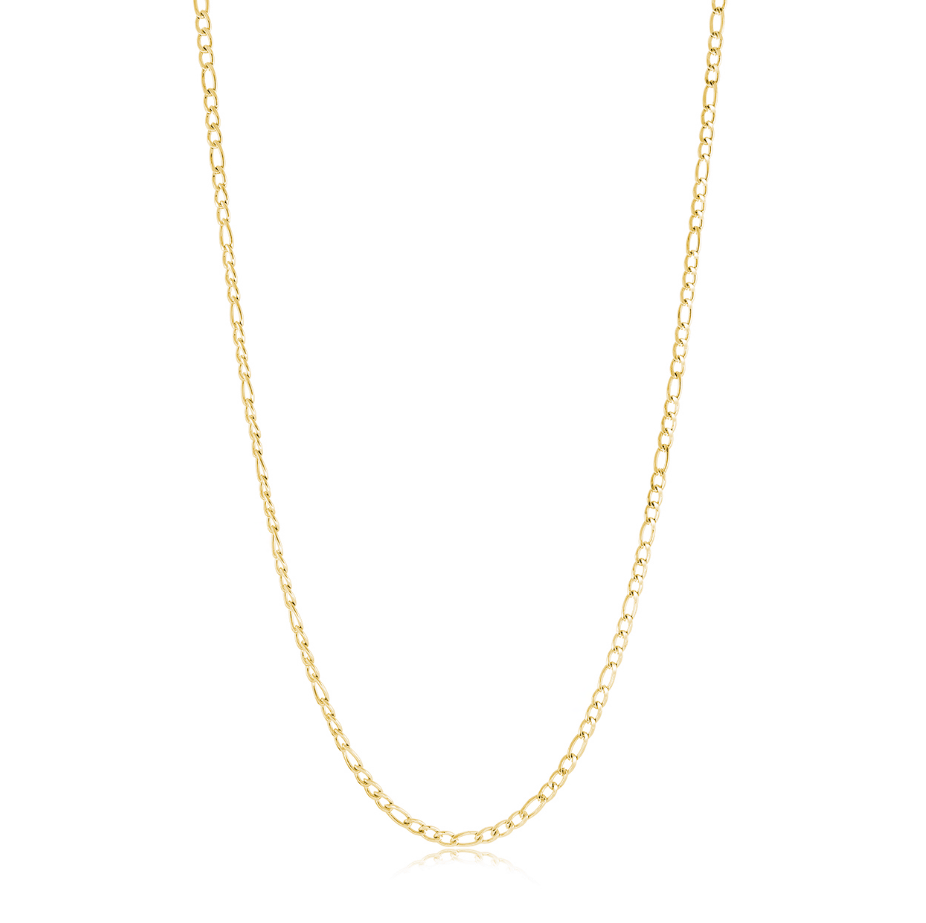 Italgem Steel 3mm Gold-Tone Figaro Chain — SYN93-18
