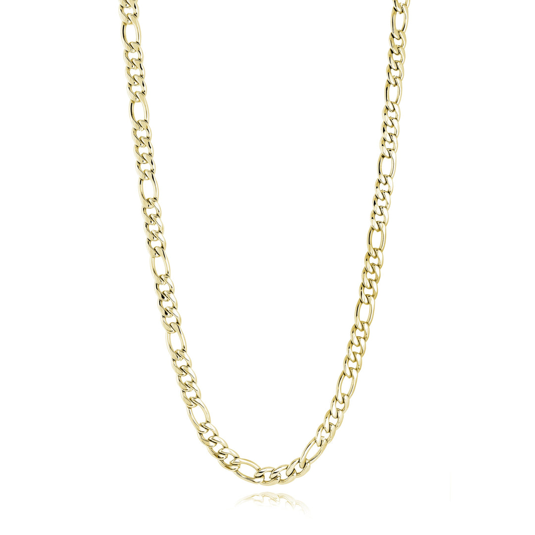 Italgem Steel Gold-Tone Figaro Link Chain 4.5mm — SYN31-20