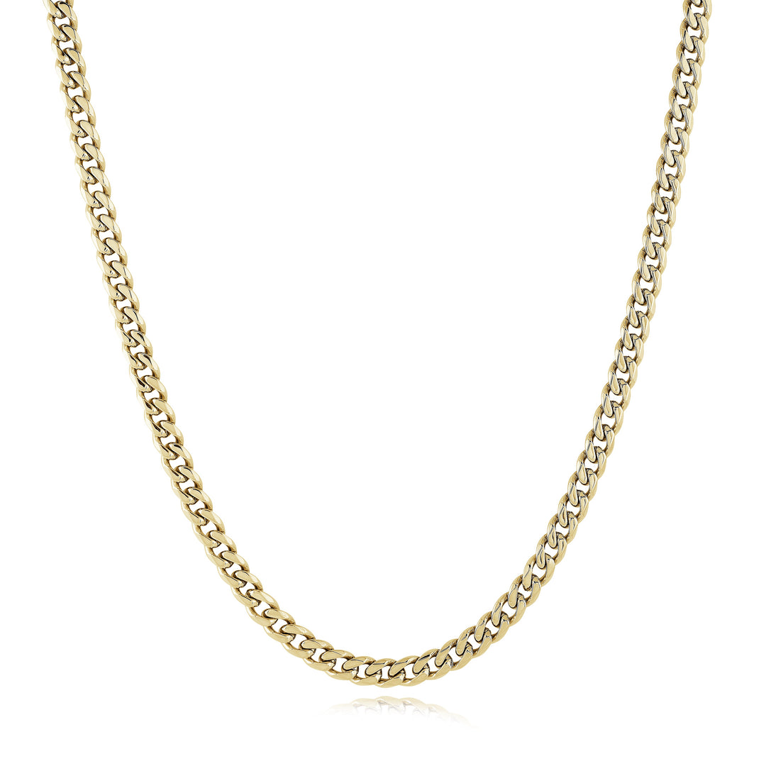 Italgem Steel 4.6mm Gold-Tone Curb Chain — SYN8-24