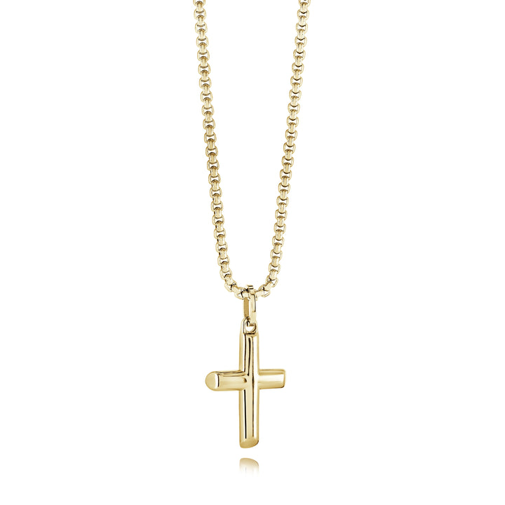 Italgem Steel Small Classic Cross Necklace — SC240-GO