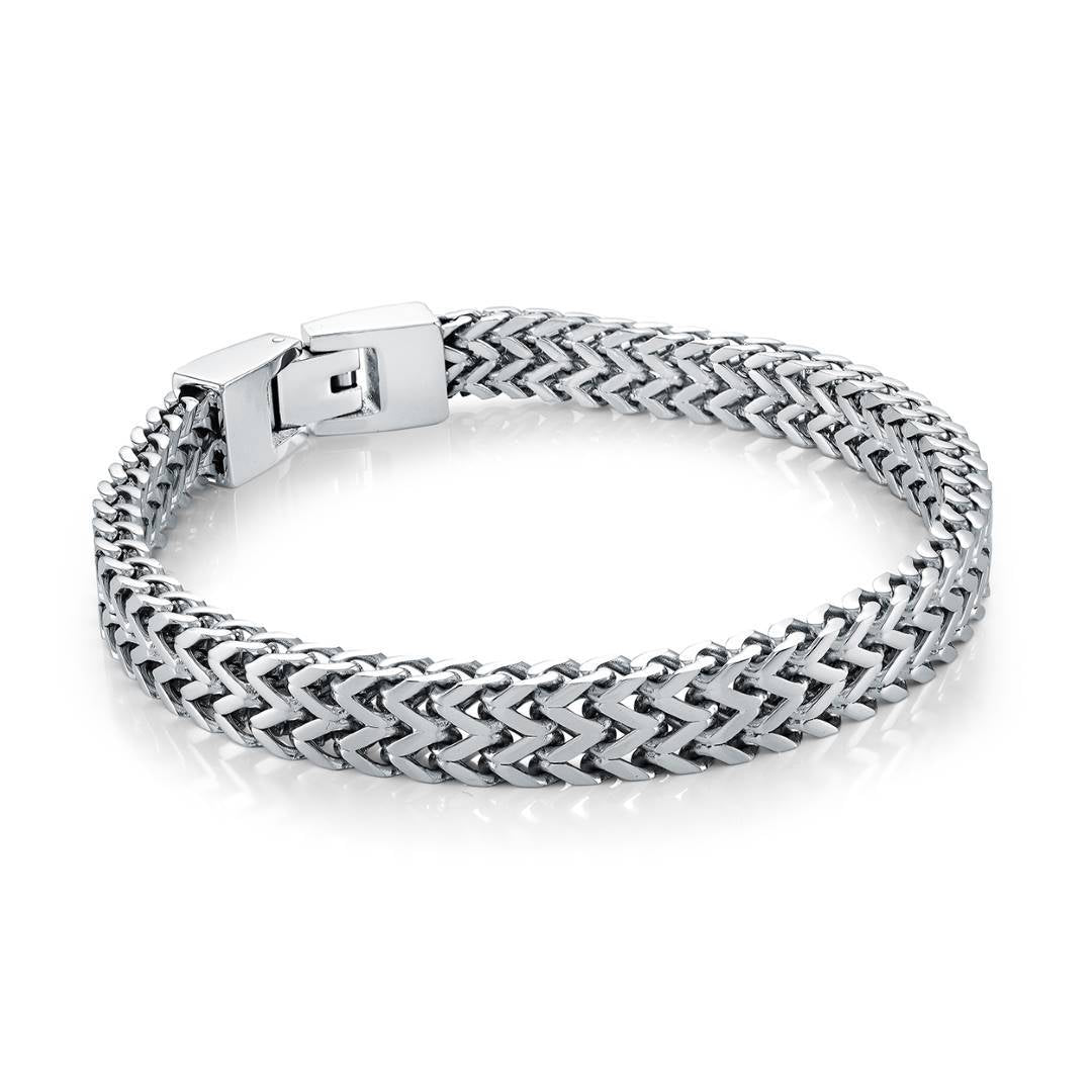 Italgem Steel Double-Row Flat Franco Bracelet — SMB789-8