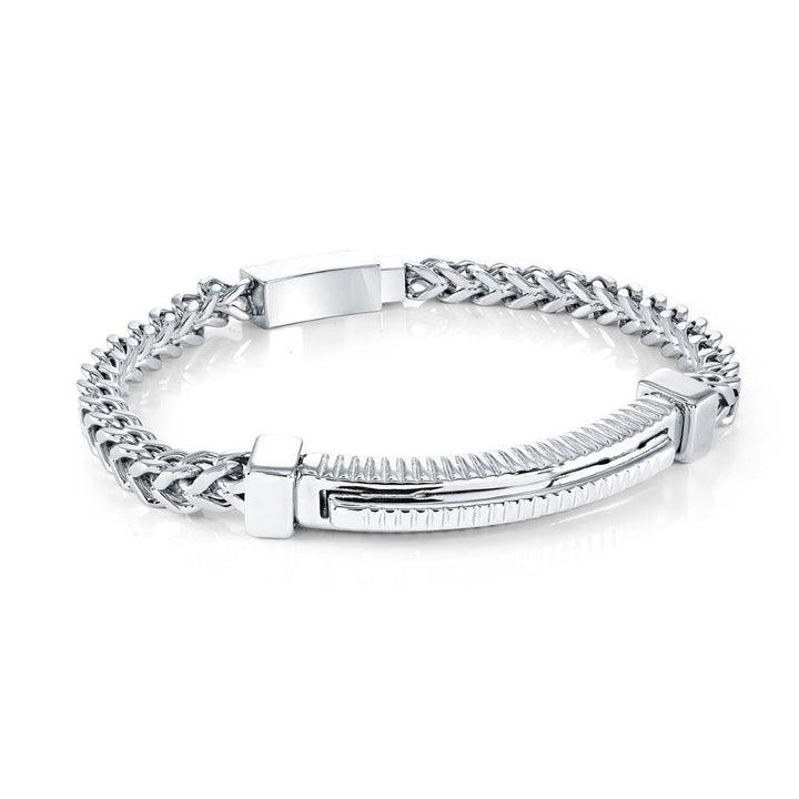 Italgem Steel 5mm Franco ID Bracelet — SMB829-8