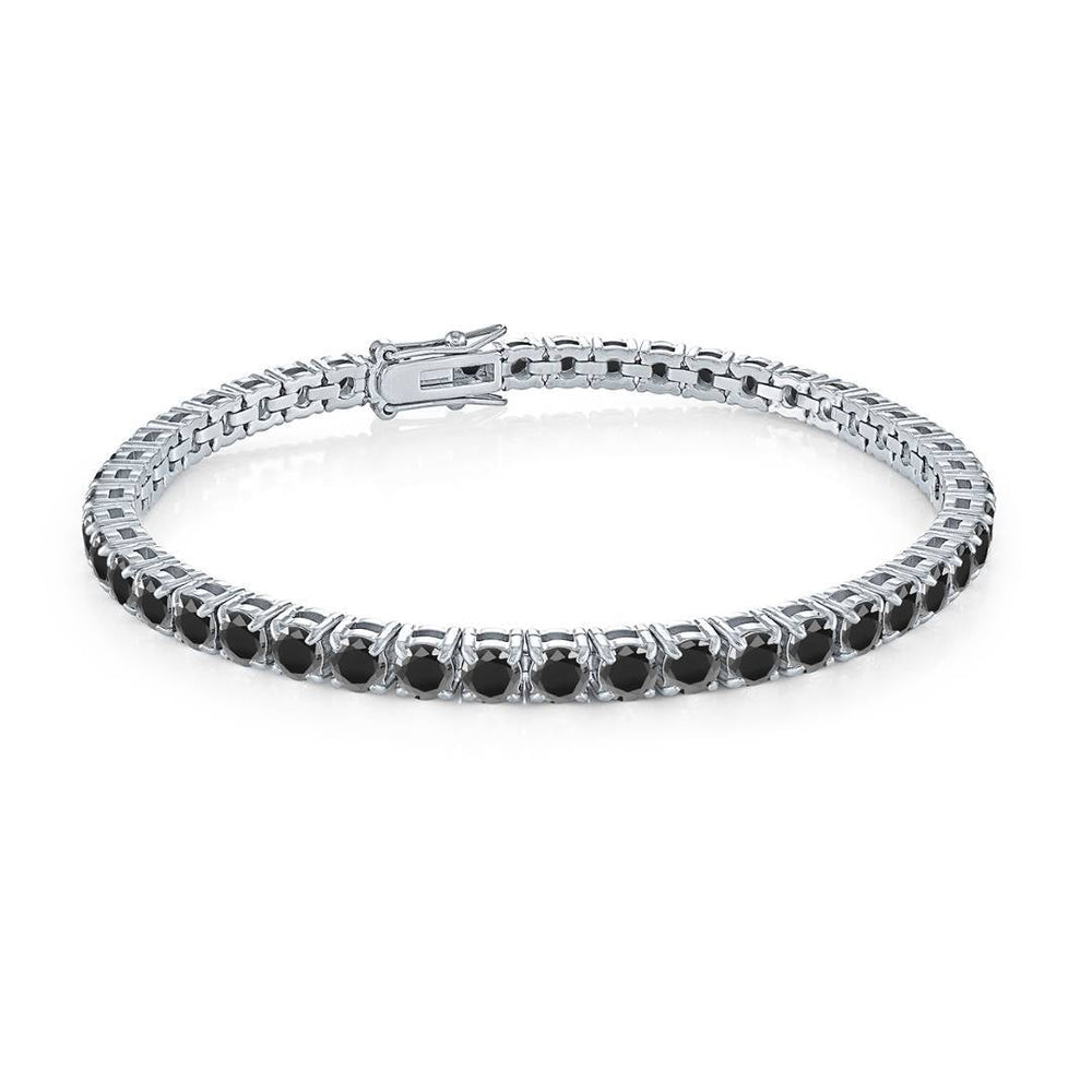 Italgem Steel 4mm Cubic Zirconia Tennis Bracelet — SMB629-SI-BCZ-8