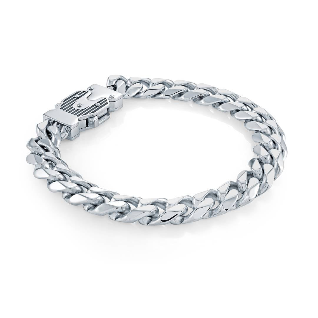 Italgem Steel 10mm Curb Bracelet — SMB729-8