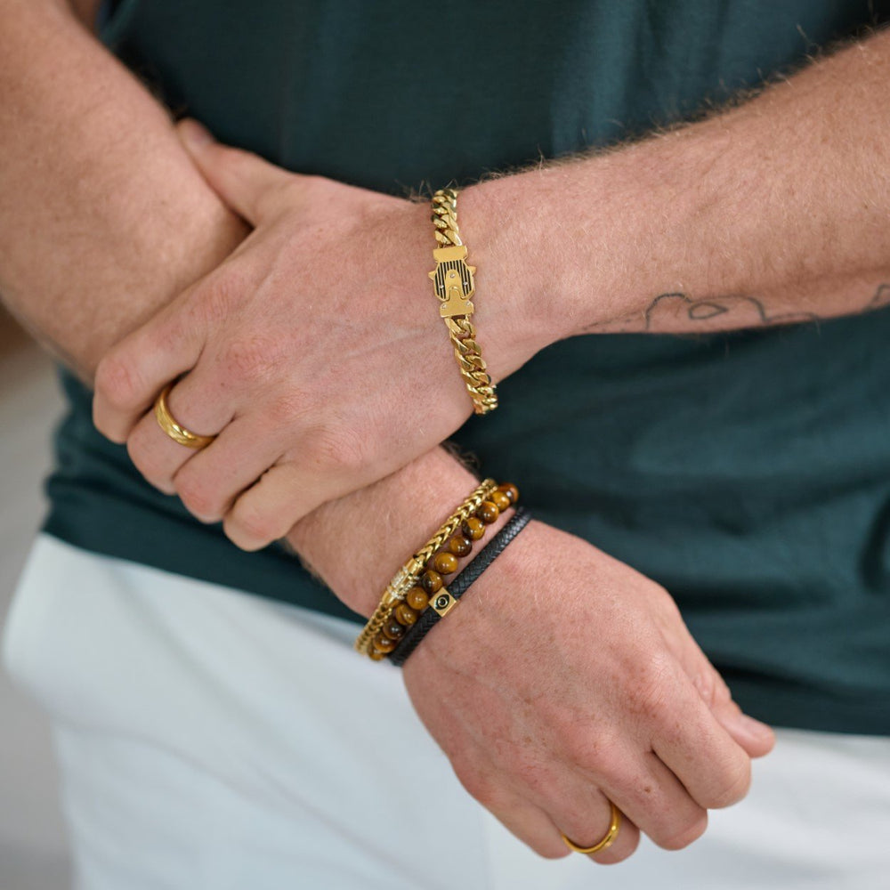 Italgem Steel 10mm Curb Bracelet — SMB729-8