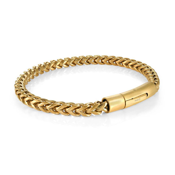Italgem Steel 5mm Black Franco Bracelet — SMB815-BLK-8