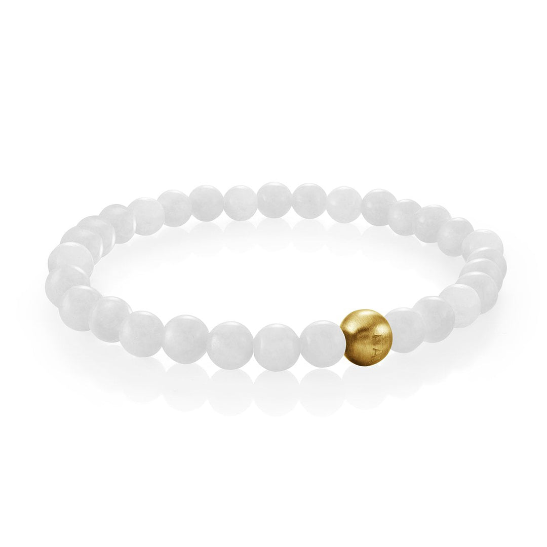 Italgem Steel 6mm Moonstone Bracelet with Gold-Tone Accent — BB-460-8