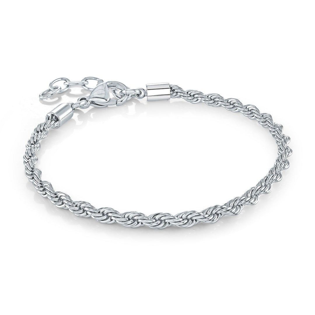 Italgem Steel 3mm Gold-Tone Rope Bracelet — SYN28-6+1
