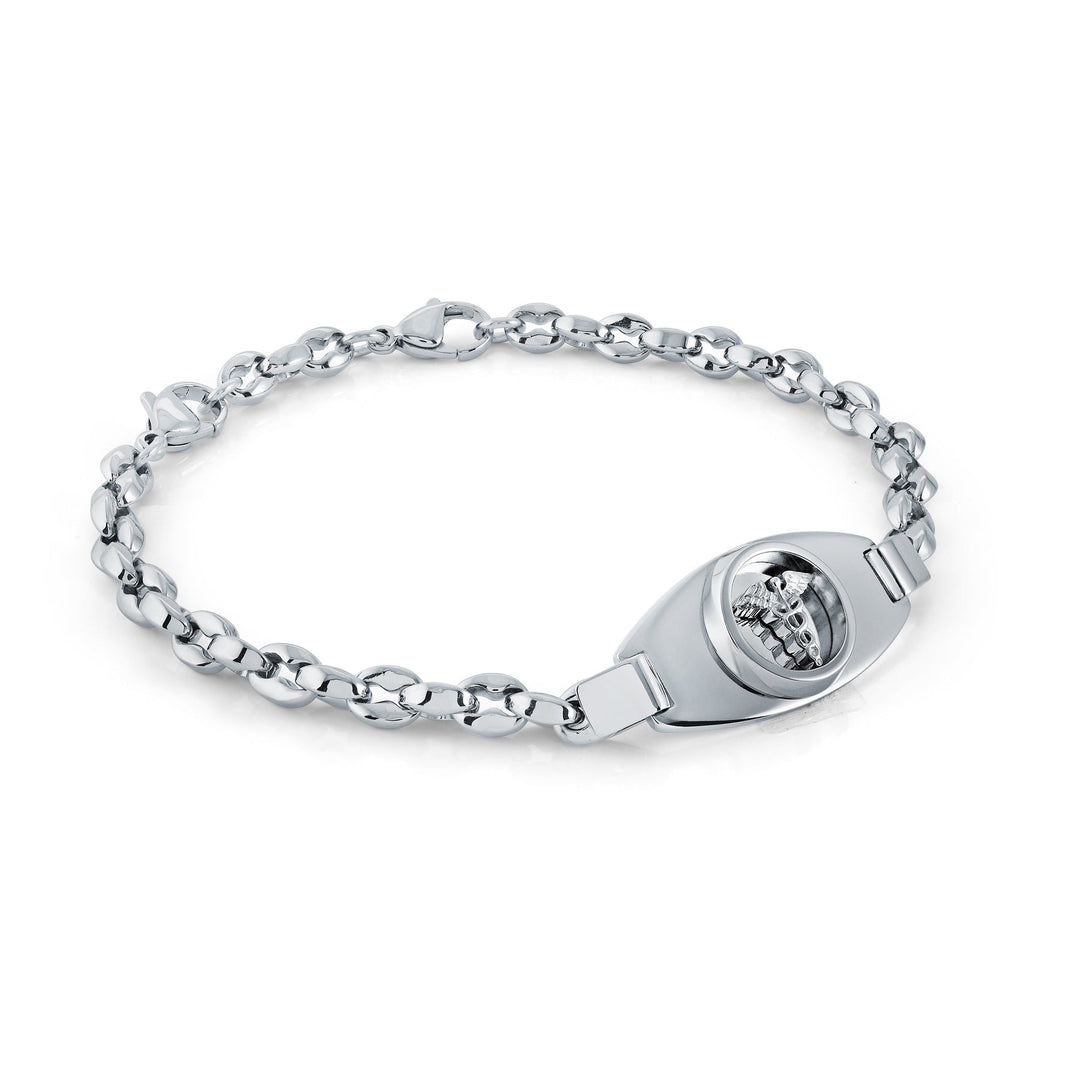 Italgem Steel Marine-Link Medical ID Bracelet — SMAB56