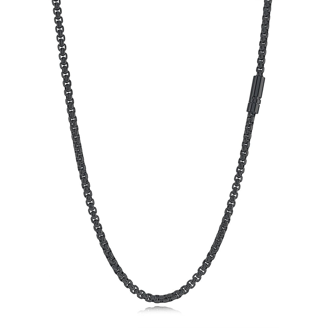 Italgem Steel 4mm Matte Black Round Box Chain — SBN57-22