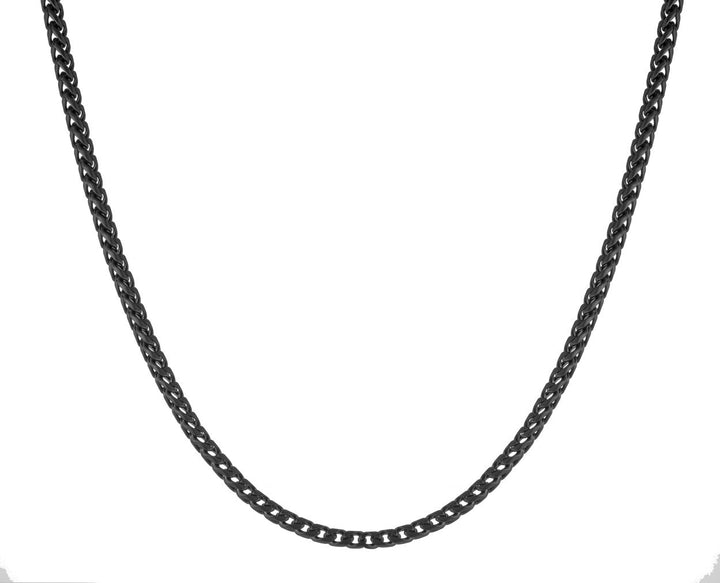 Italgem Steel 3.5mm Matte Black Round Franco Chain — SBN24-M-22