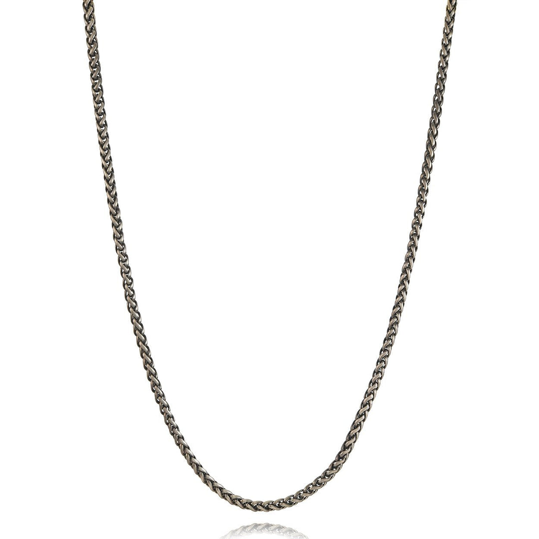Italgem Steel 3mm Gunmetal Wheat Chain — SGN40-22
