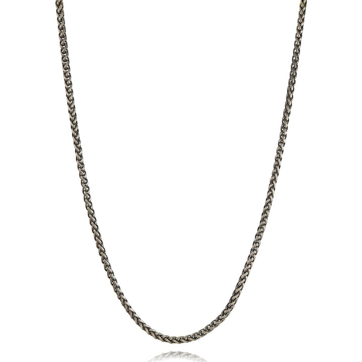 Italgem Steel 3mm Gunmetal Wheat Chain — SGN40-22