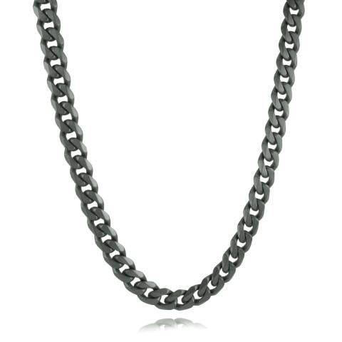 Italgem Steel 10mm Matte Gunmetal Curb Chain — SGN27-22