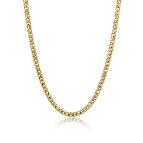 Italgem Steel 6mm Gold-Tone Curb Chain with Key Clasp — SYN135-22