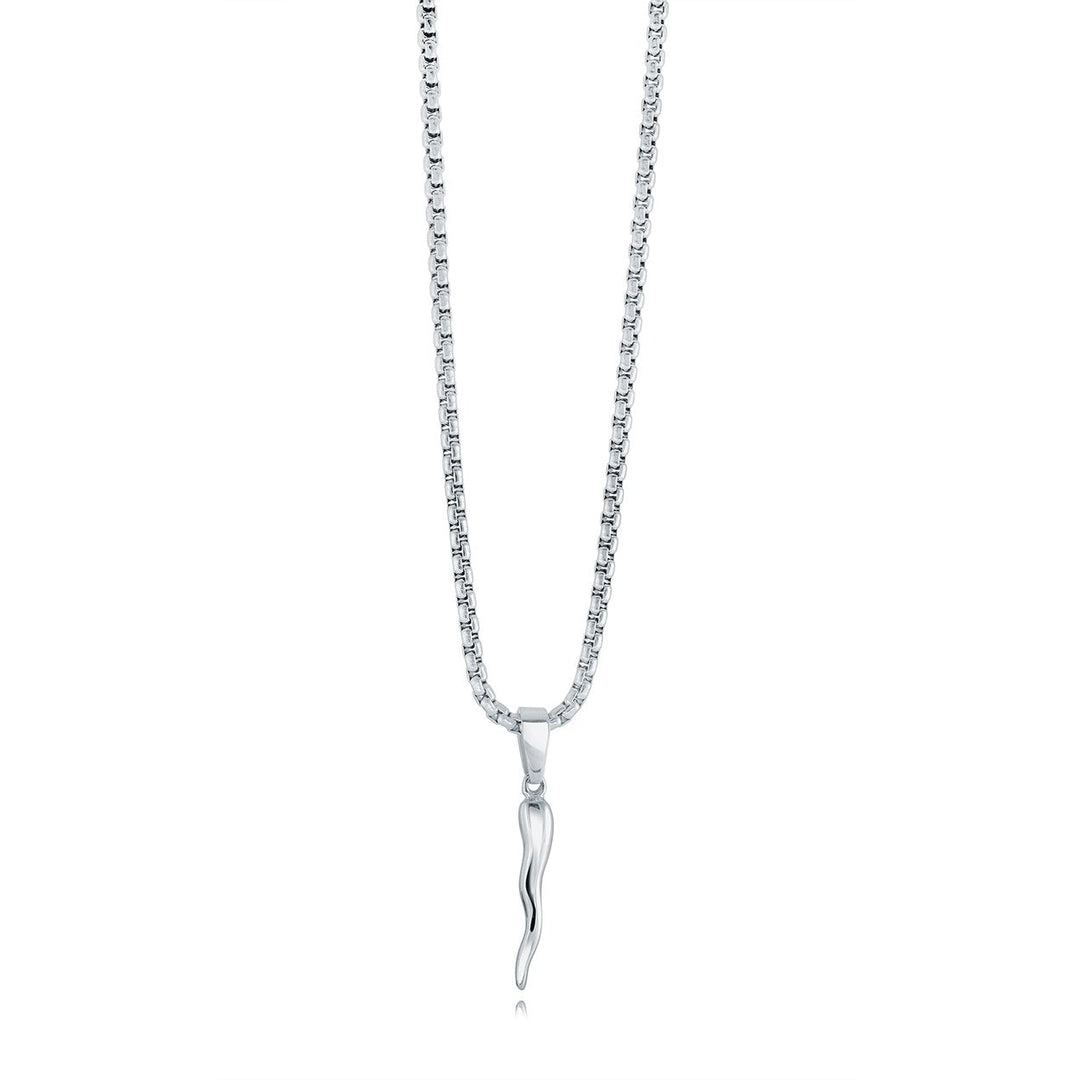 Italgem Steel Small Cornetto Pendant Necklace — SP437-18+2