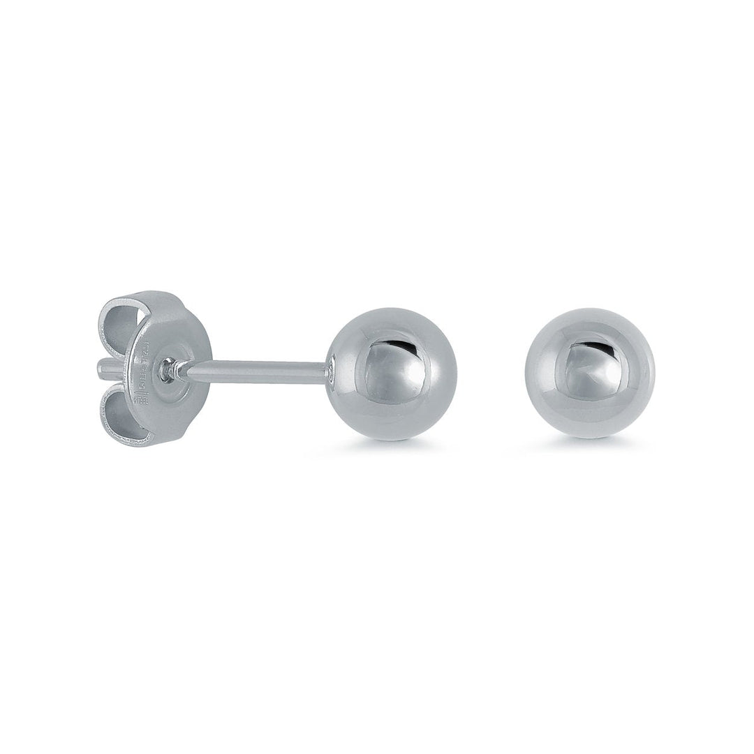 Italgem Steel 5mm Polished Ball Stud Earrings — SEA320-S