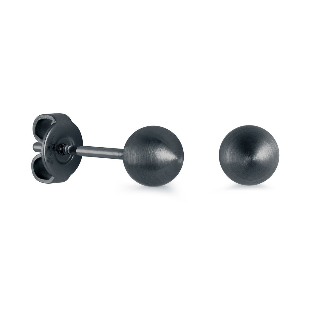 Italgem Steel 5mm Matte Ball Stud Earrings — SEA321-B