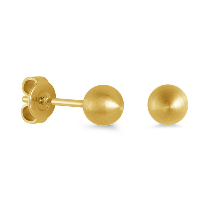 Italgem Steel 6mm Matte Ball Stud Earrings — SEA323-G