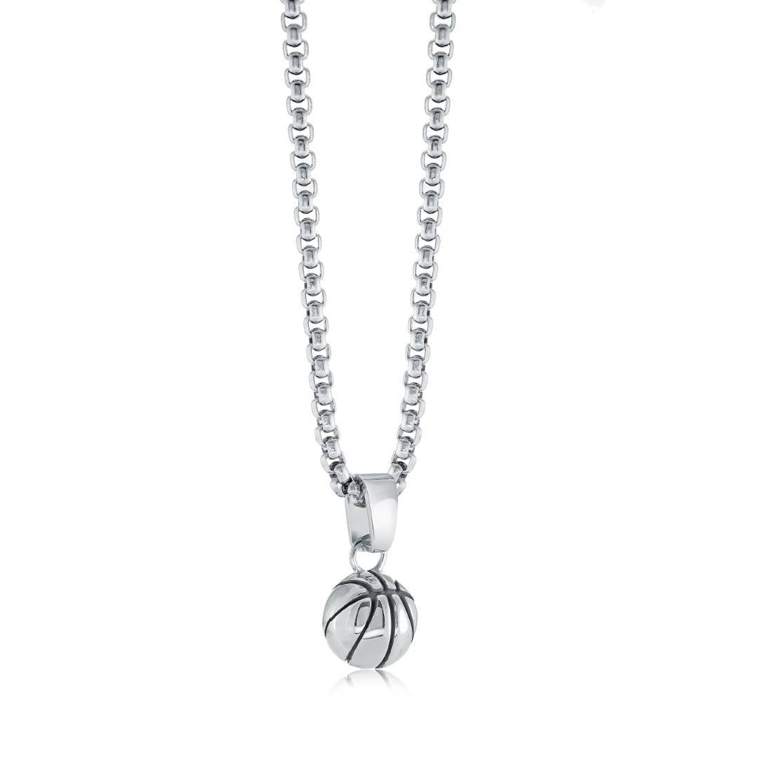 Italgem Steel Basketball Pendant Necklace — SP433