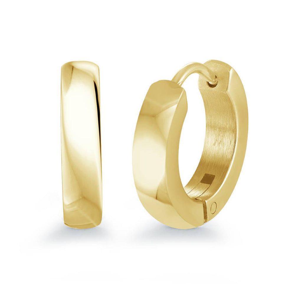 Italgem Steel 14mm Huggie Earrings — SEA470-GO