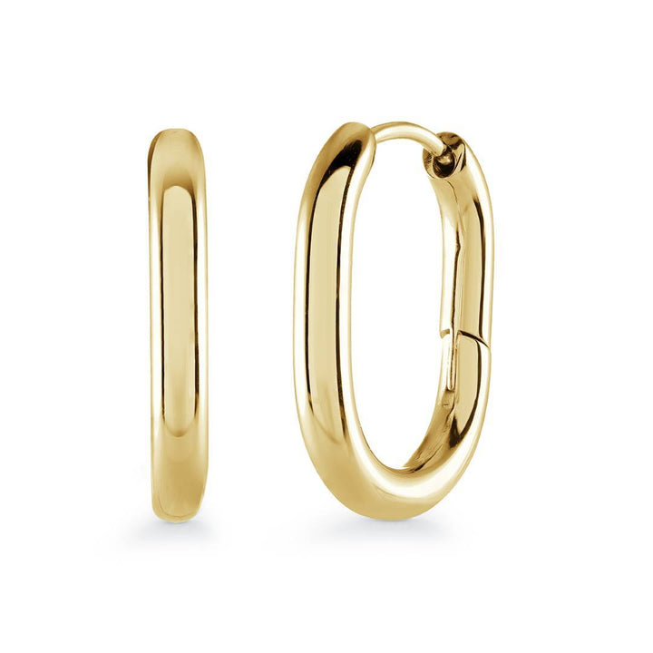 Italgem Steel 20mm Oval Tube Hoop Earrings — SEA472-GO