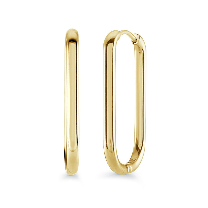 Italgem Steel 26.2mm Oval Tube Hoop Earrings — SEA473-GO