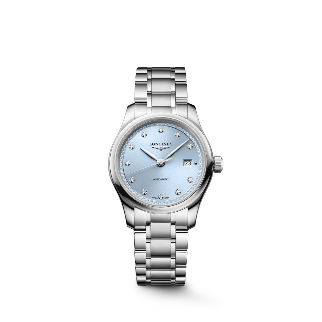 Longines Master Collection Automatic 30 mm frosted blue dial L2.449.4.97.6 front view