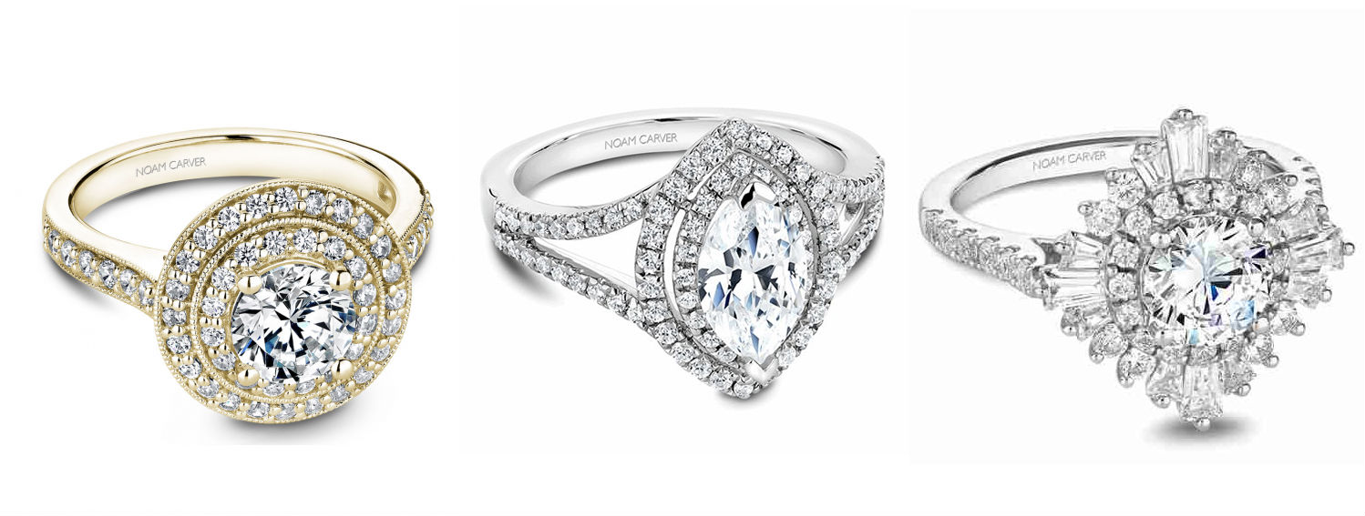 Noam Carver Double Halo Engagement Ring Collections