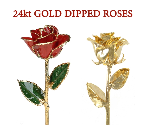 NEW - Roses dipped in 24kt Gold