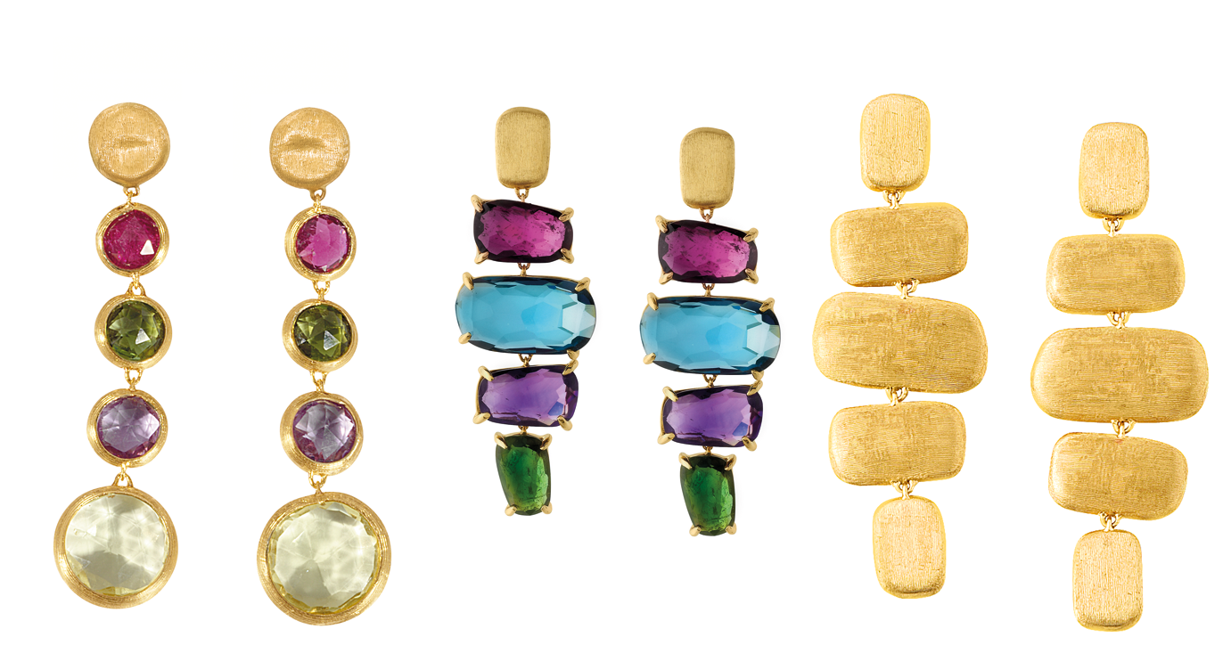 Marco Bicego Gemstone and Gold Earrings at Golden Tree Jewellers