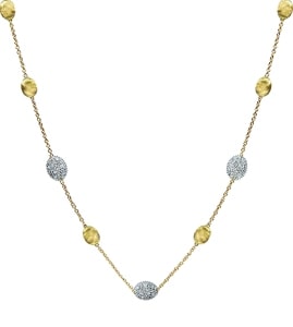 A mixed metal diamond necklace from Marco Bicego.