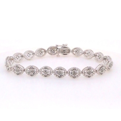 Sterling Silver 0.25ct Diamond Bracelet