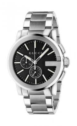 Gucci Watch G-Chrono Black Dial 44 mm Steel Bracelet YA101204