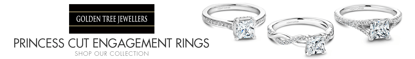 Princess Cut Engagement Rings at Golden Tree Jewellers